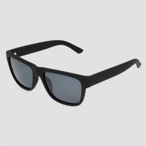 Lifestyle Rubberized Rectangle Sunglasses with Polarized Lenses - All In Motion - Picture 2 of 2